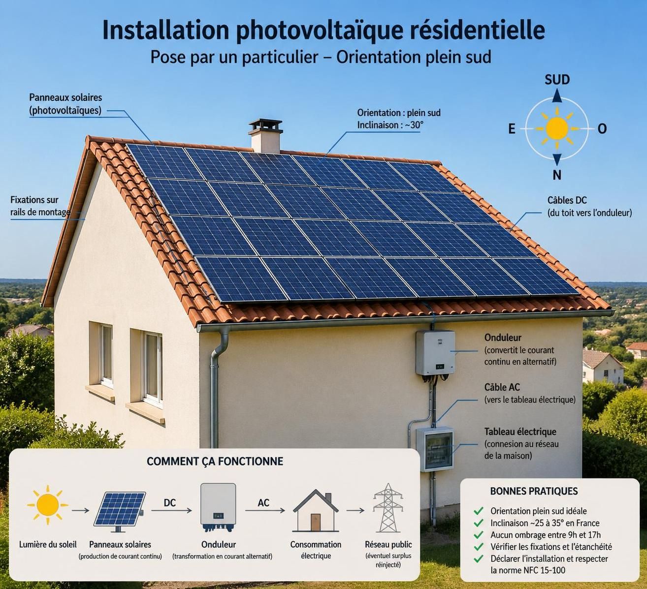 d&eacute;couvrez si l'installation de panneaux solaires peut &ecirc;tre r&eacute;alis&eacute;e soi-m&ecirc;me, les &eacute;tapes &agrave; suivre, les avantages et les pr&eacute;cautions &agrave; prendre pour un projet r&eacute;ussi.