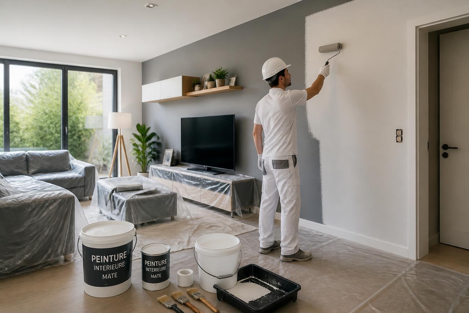 faites confiance à un peintre professionnel pour rénover votre salon et transformer votre intérieur avec des finitions irréprochables et des conseils personnalisés.